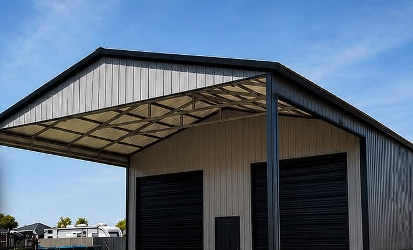 Preview of a Whitestone Steel building. Interactive 3D preview loads here.